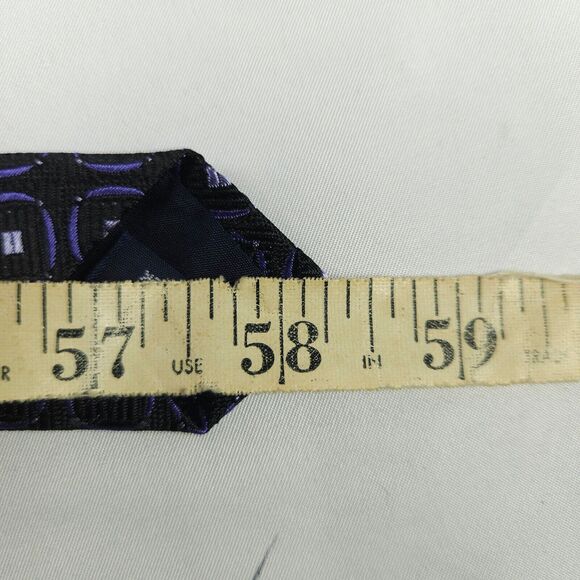 3 Tom James Geometric and Striped Silk Ties 3.25" x 58/59" - Picture 9 of 11